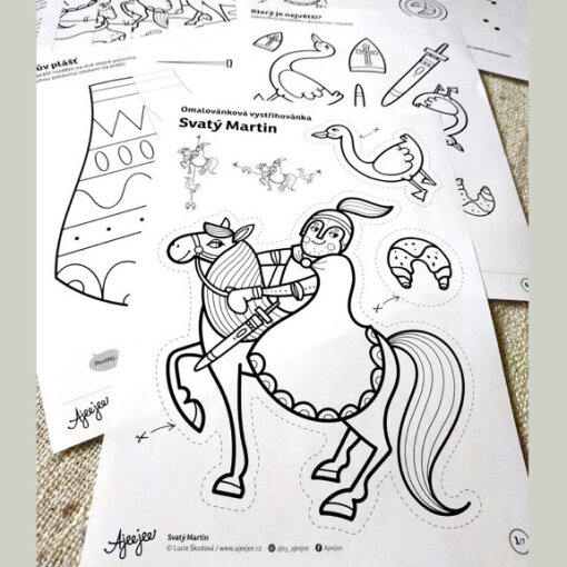 Svatomartinské omalovánky a vystřihovánky